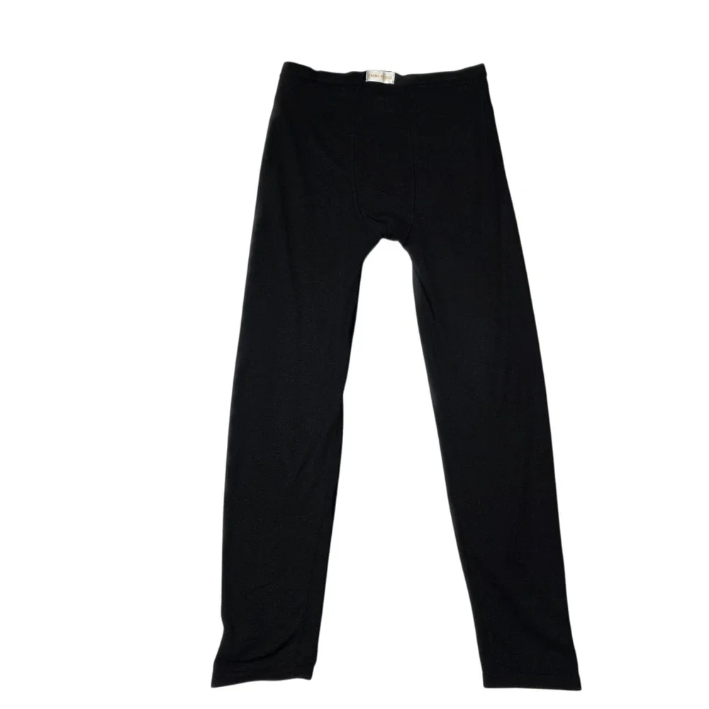 Omni‎ Wool Mens L Black Thermal Long Underwear Bottoms Base Layer Pants
